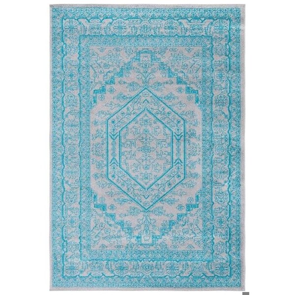 Safavieh Adirondack Power Loomed Rectangle RugLight Grey & Teal 8 x 10 ft. ADR108L-8 - main